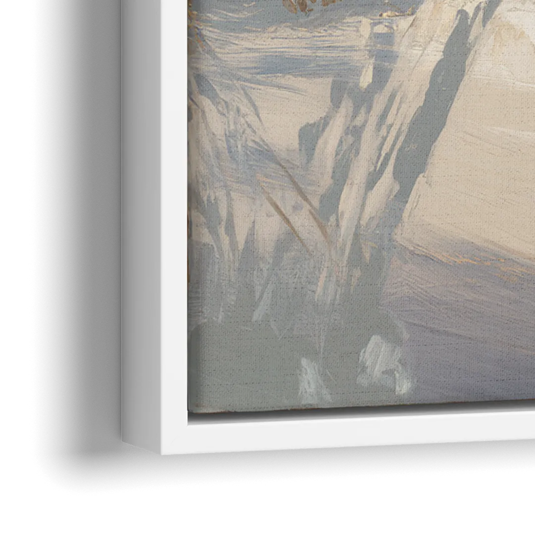 Aspen Winter Wonderland - Close-Up White Frame Canvas