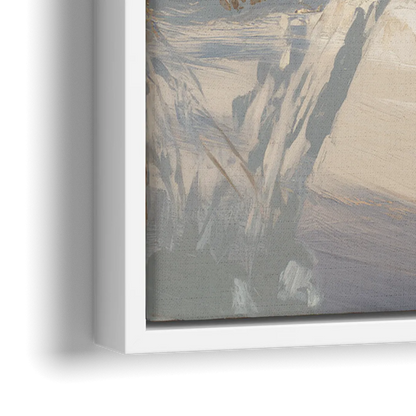 Aspen Winter Wonderland - Close-Up White Frame Canvas