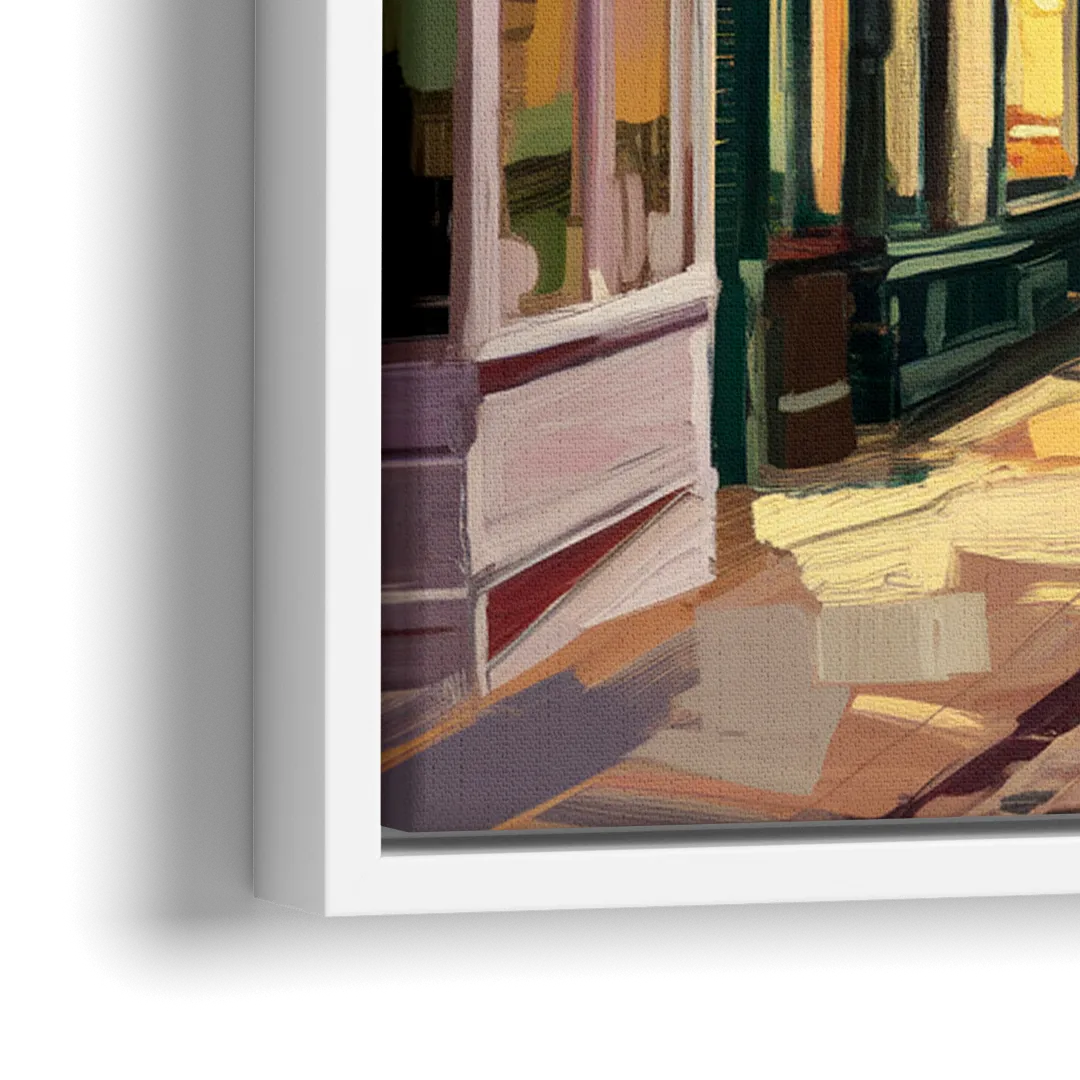 Lancaster Historic Downtown - Close-Up White Frame Canvas