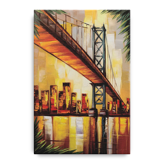 George Washington Bridge Scenic - Canvas Wall Art