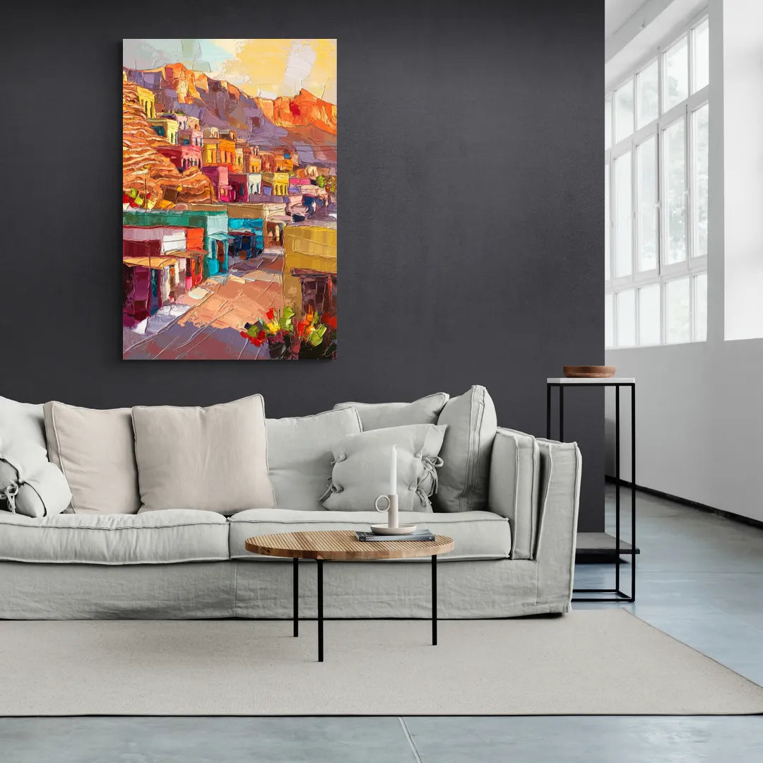 Bisbee Vibrant Skyline - Canvas Wall Art Living Room