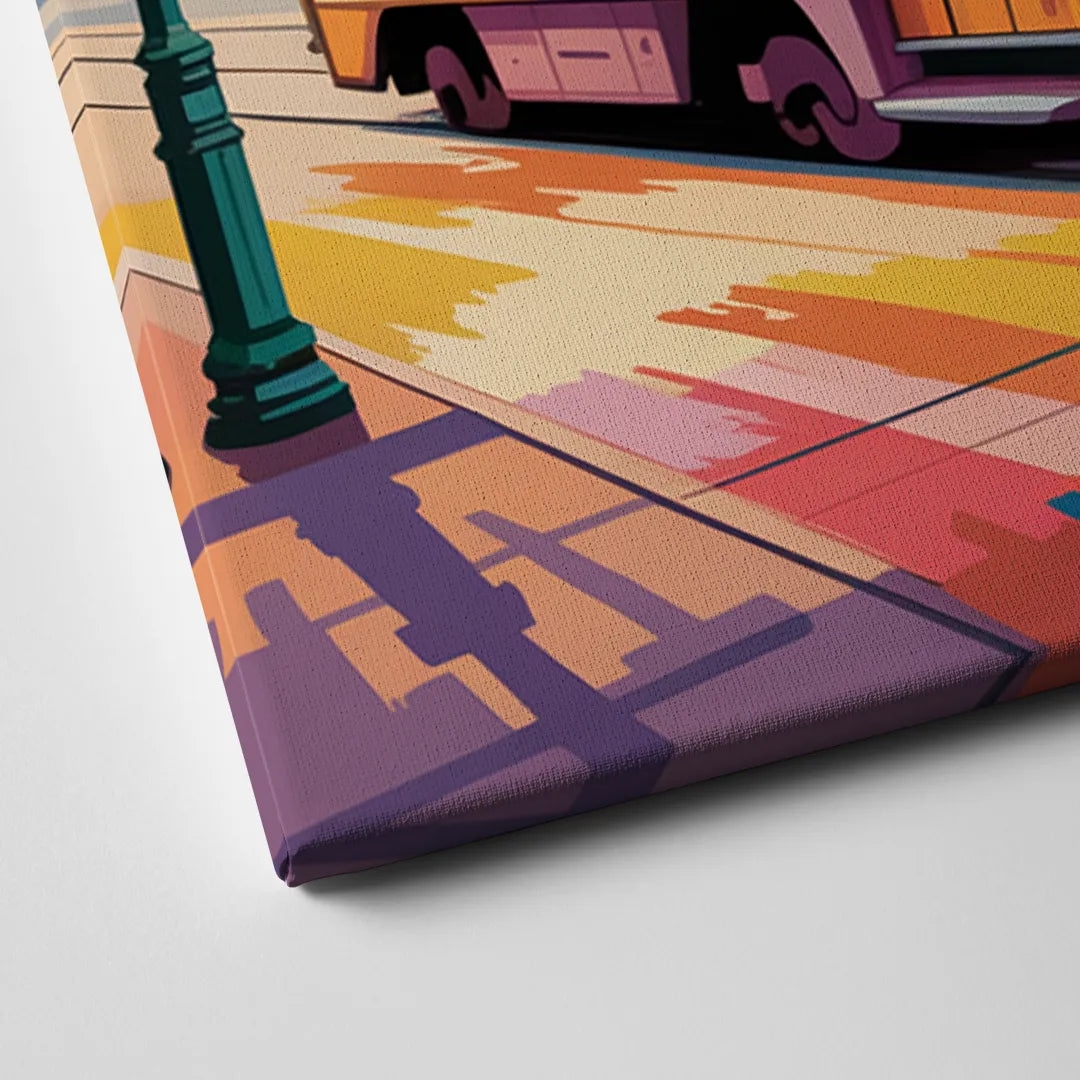 Toronto Streetcar Vintage Canvas Close Up