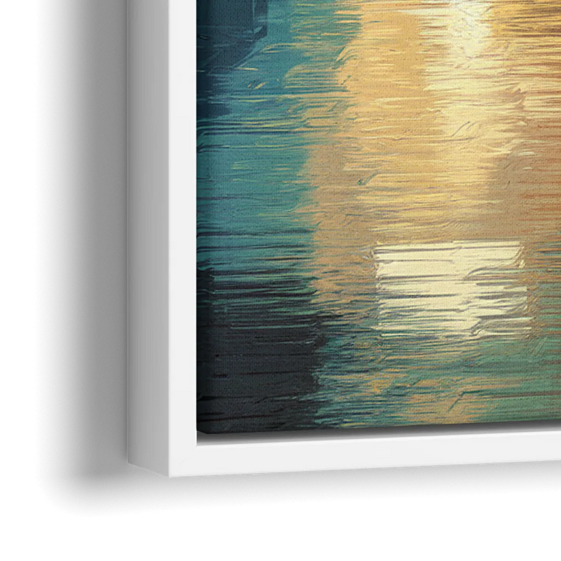 Springfield City Skyline - Close-Up White Frame Canvas