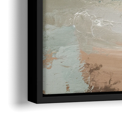 Seaside Blue Horizon - Close-Up Black Frame Canvas