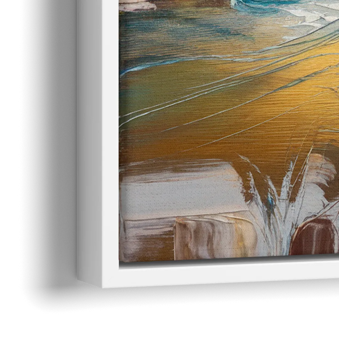 Greenville Reedy River Views - Close-Up White Frame Canvas