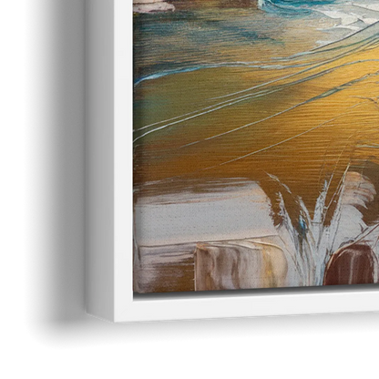 Greenville Reedy River Views - Close-Up White Frame Canvas