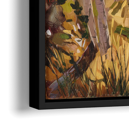 Breckenridge Aspen Forest - Close-Up Black Frame Canvas