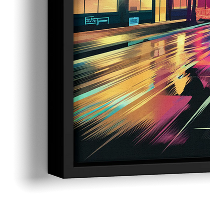 Miami Artistic Streets - Close-Up Black Frame Canvas