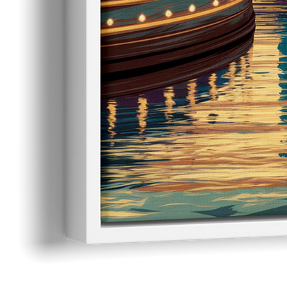 Oklahoma City Scenic Views - Close-Up White Frame Canvas