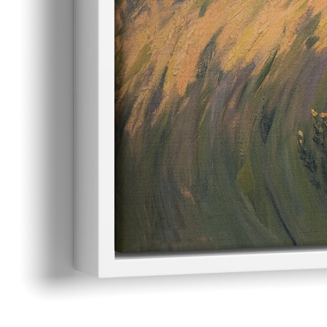 Tablelands Vista - Close-Up White Frame Canvas