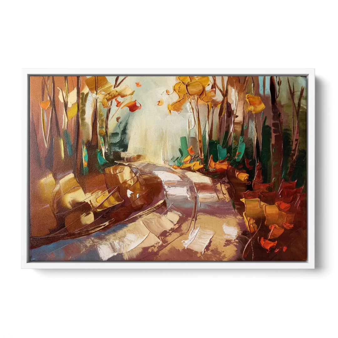 Park City Forest Trails - White Frame Canvas
