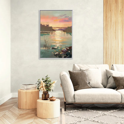 Chesapeake Bay Serenity - Living Room White Frame Canvas