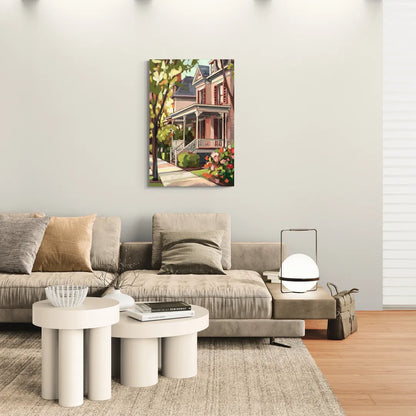 Baton Rouge Garden District Charm - Canvas Wall Art Living Room
