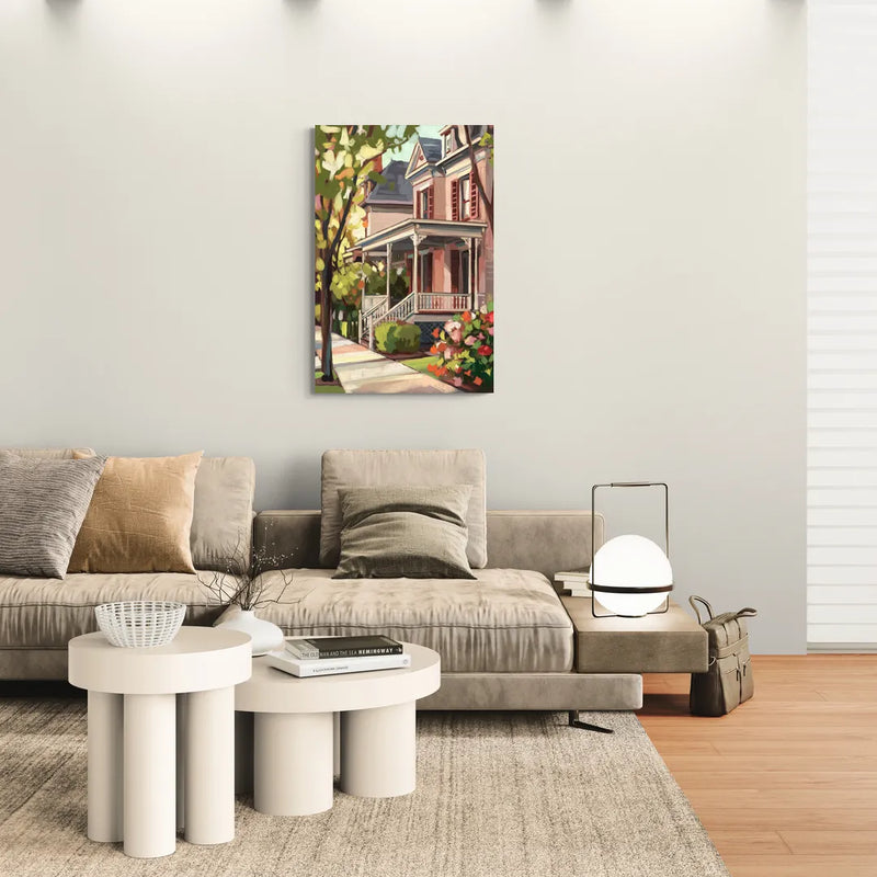Baton Rouge Garden District Charm - Canvas Wall Art Living Room