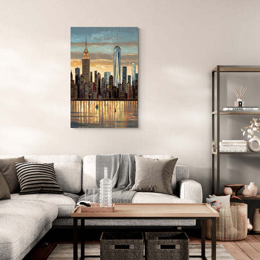 New York City Artistic View - Canvas Wall Art Living Room