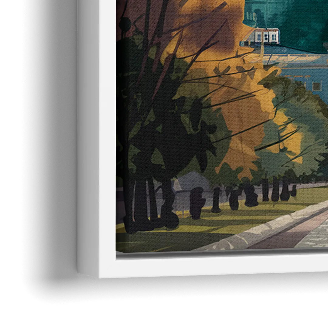 Washington Dc Architecture - Close-Up White Frame Canvas