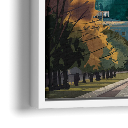 Washington Dc Architecture - Close-Up White Frame Canvas