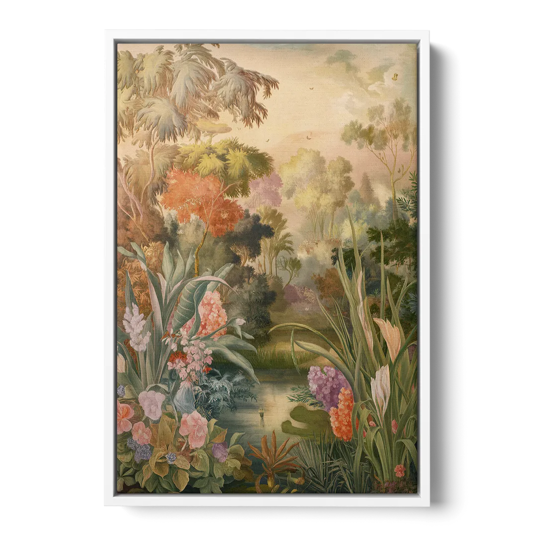 Fayetteville Botanical Gardens - White Frame Canvas