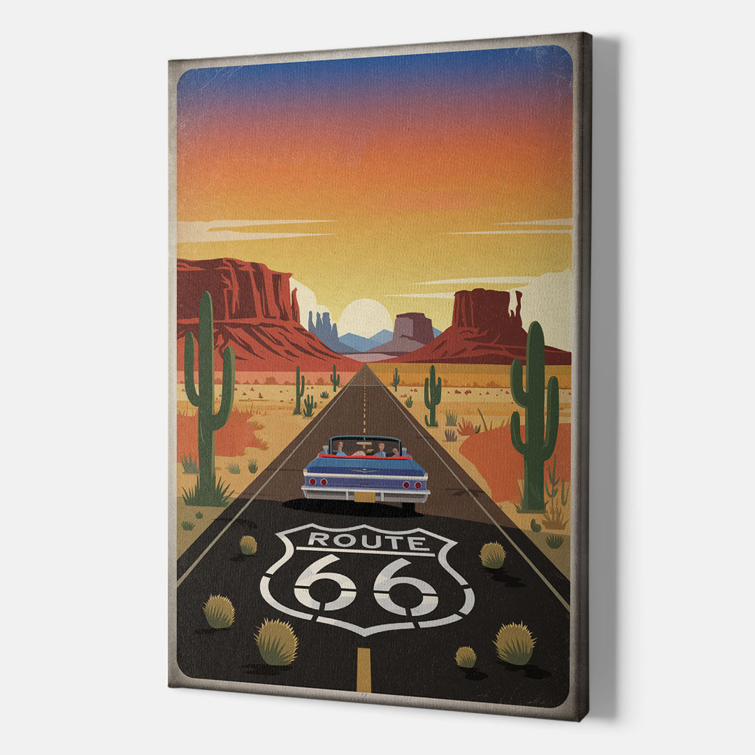 Springfield Route 66 - Canvas Wall Art Indoor