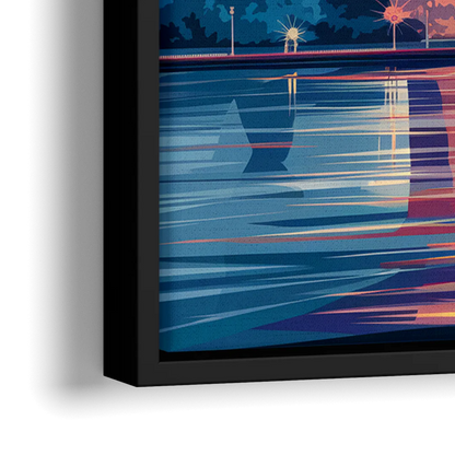 Atlanta Street Photography - Close-Up Black Frame Canvas