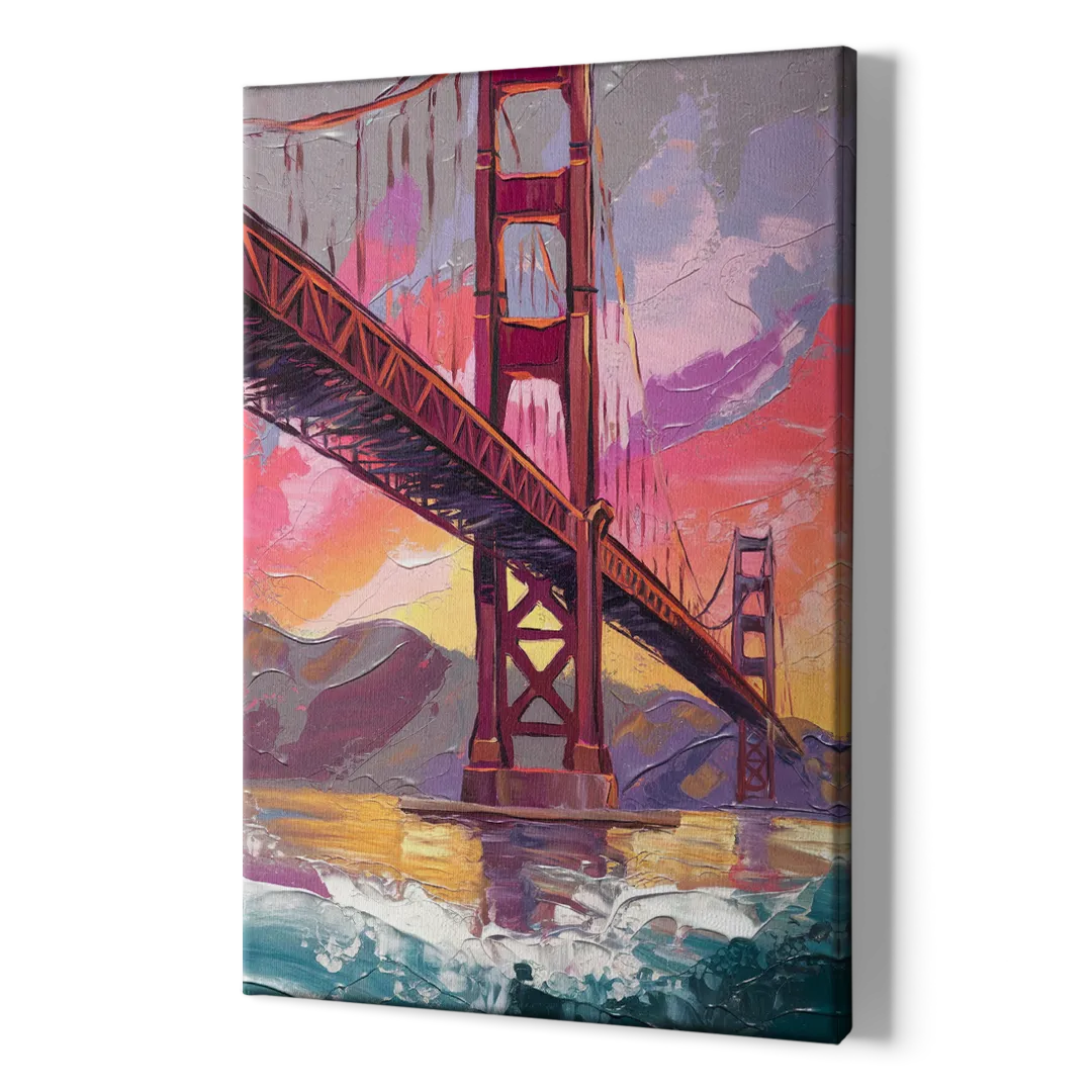 San Francisco Golden Gate Bridge - Canvas Print Art Sides