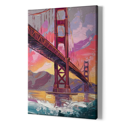 San Francisco Golden Gate Bridge - Canvas Print Art Sides