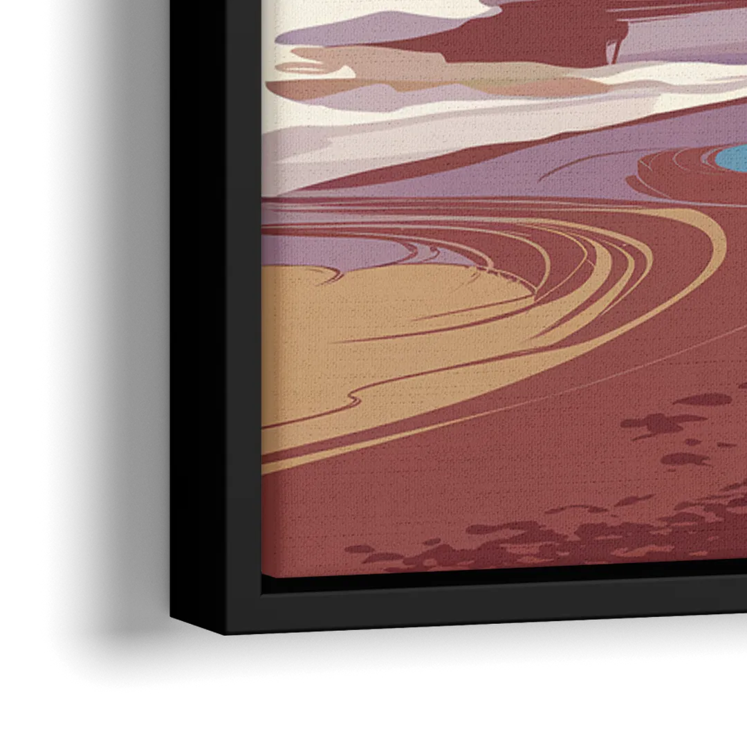San Francisco Coastal Beauty - Close-Up Black Frame Canvas