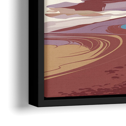 San Francisco Coastal Beauty - Close-Up Black Frame Canvas