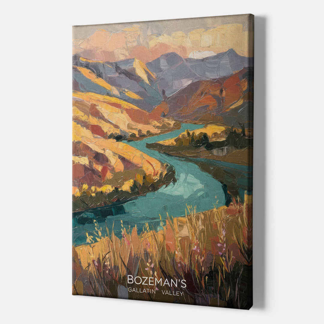 Bozeman Gallatin Valley - Canvas Wall Art Indoor