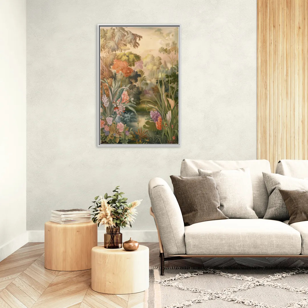 Fayetteville Botanical Gardens - Living Room White Frame Canvas