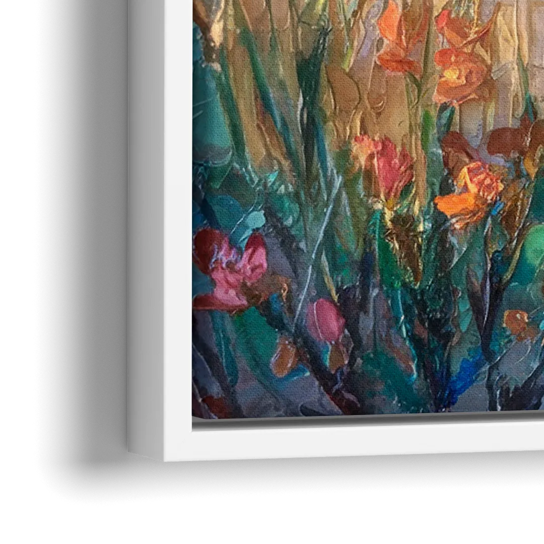 La Jolla Pacific Blues - Close-Up White Frame Canvas