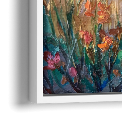 La Jolla Pacific Blues - Close-Up White Frame Canvas