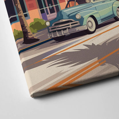Miami Art Deco District Canvas Close Up