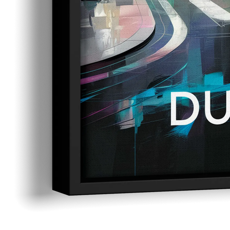 Durham Street Art Vibes - Close-Up Black Frame Canvas