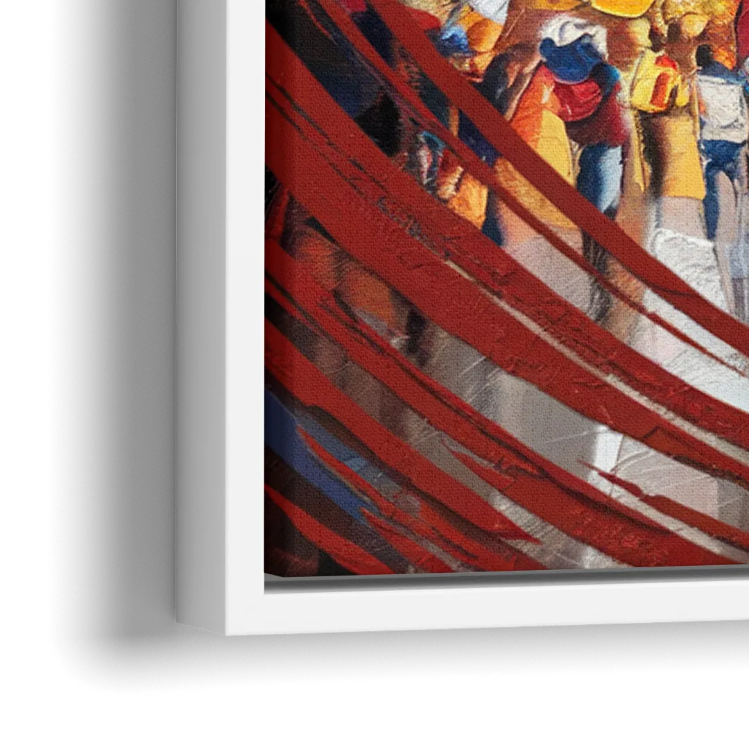 Marietta Braves Fan Tribute - Close-Up White Frame Canvas