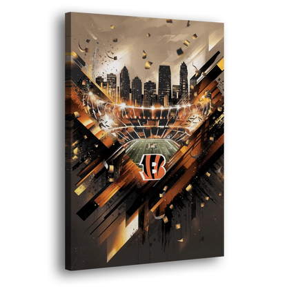 Cincinnati Bengals AFC Championship Celebration - Canvas Print Art Sides
