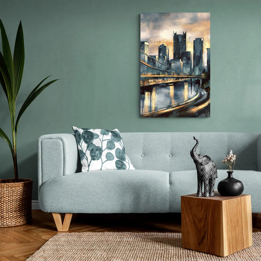 Pittsburgh Urban Aesthetic - Canvas Wall Art Living Room