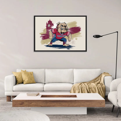 Fresno State Fans Unite - Living Room Black Frame Canvas