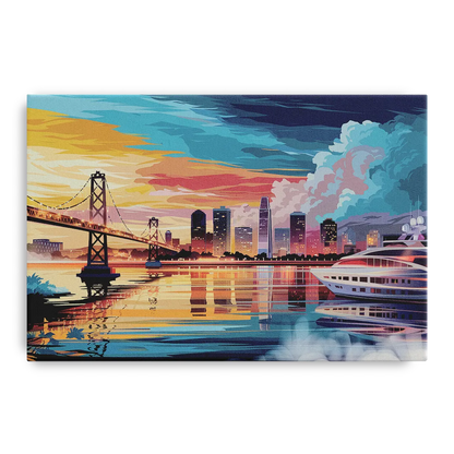 Oakland Waterfront Charm - Canvas Wall Art