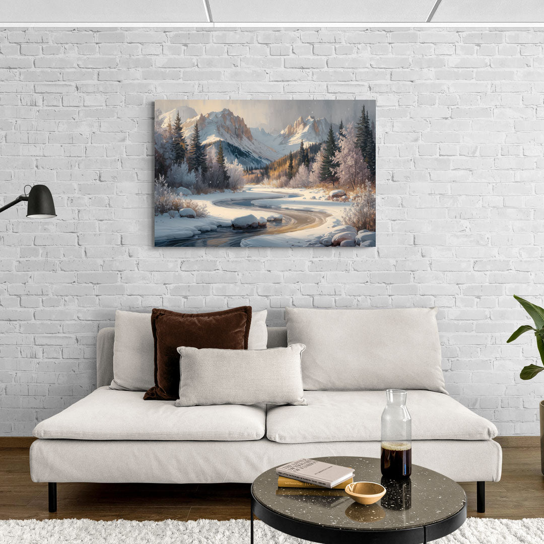 Colorado Springs Winter Wonderland - Canvas Wall Art Living Room