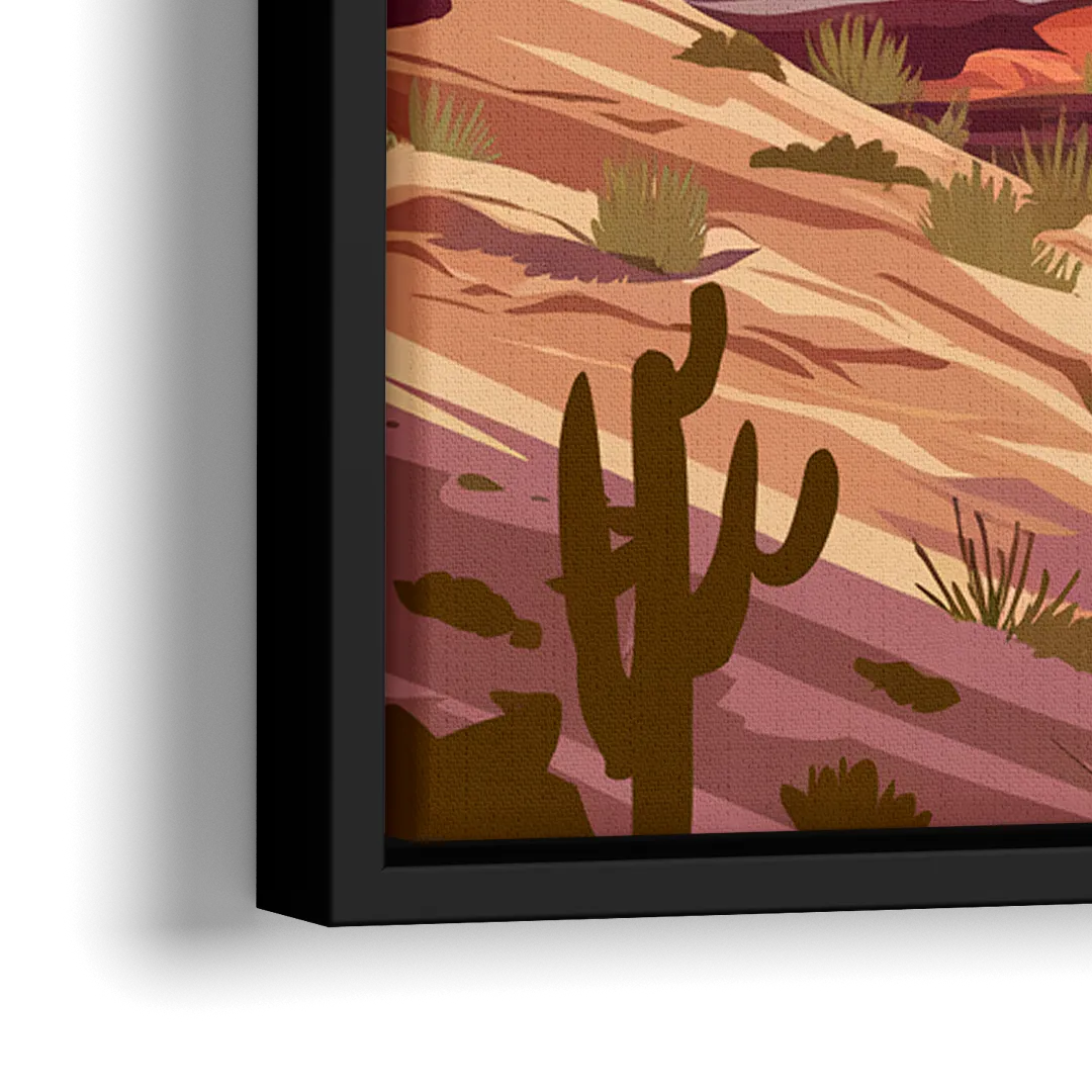 Sedona Majestic Rock Formations - Close-Up Black Frame Canvas