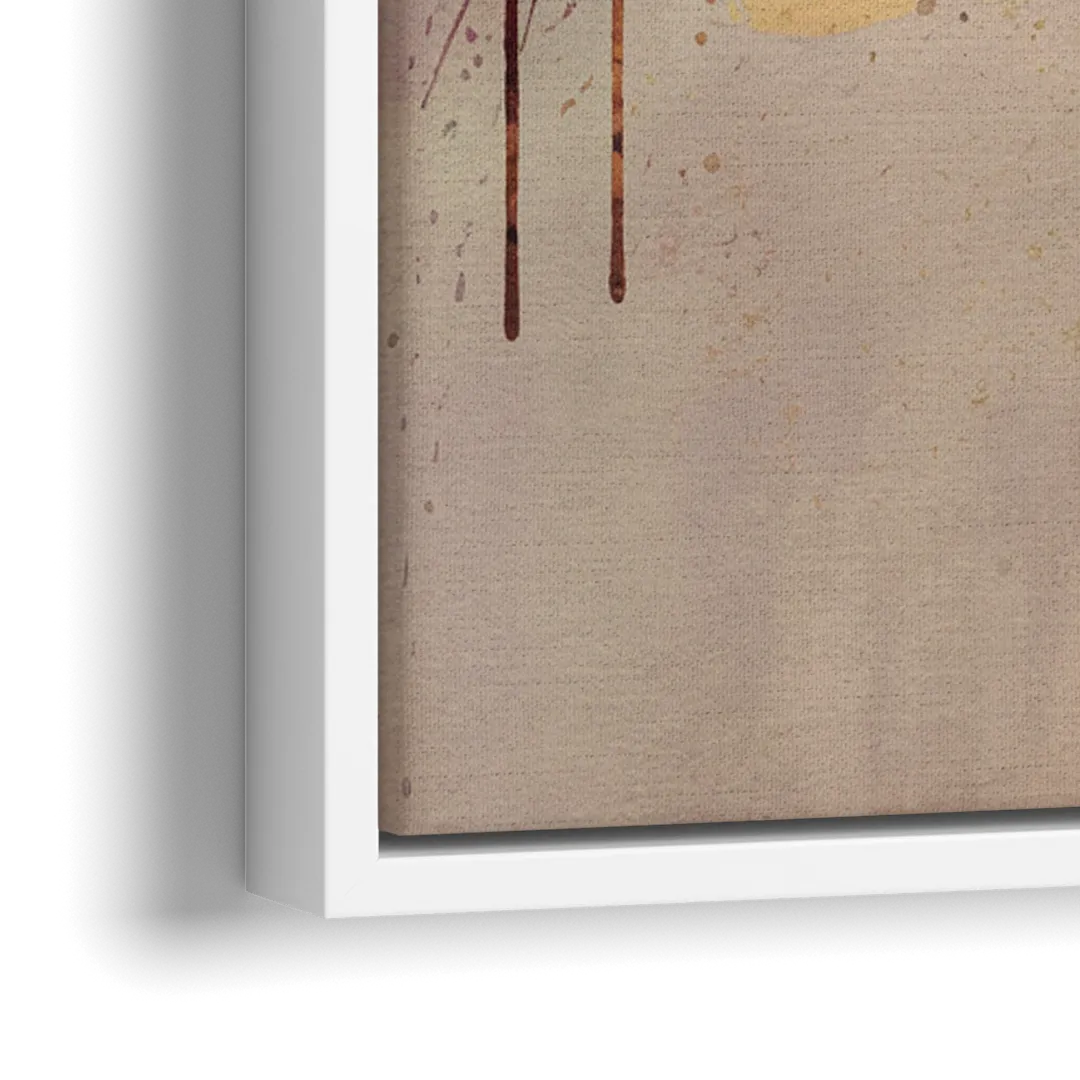 Durham Skyline at Sunset - Close-Up White Frame Canvas