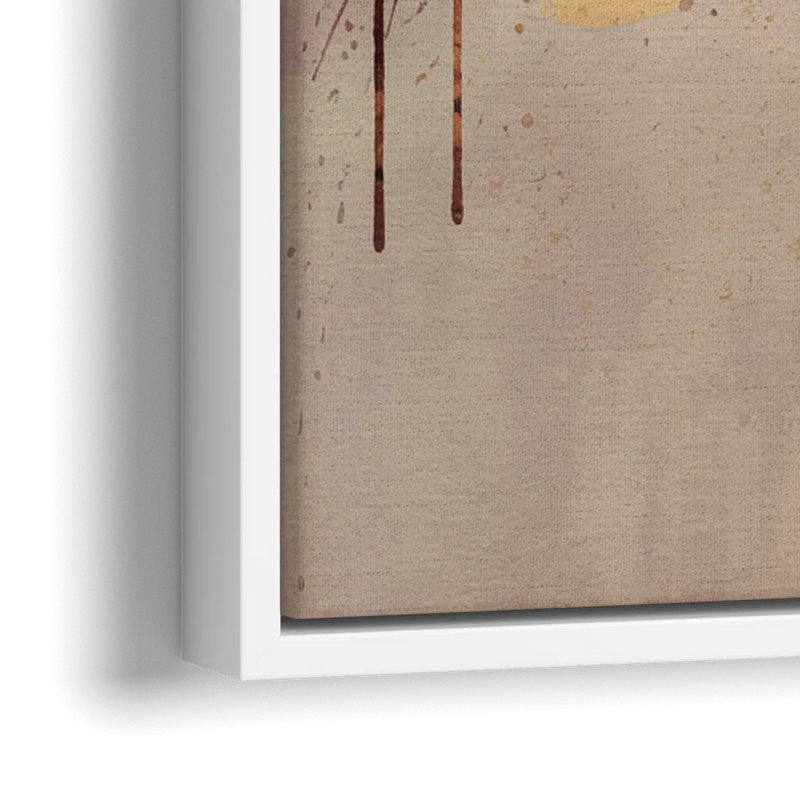 Durham Skyline at Sunset - Close-Up White Frame Canvas