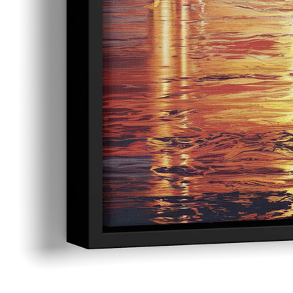 Chicago Lakefront Beauty - Close-Up Black Frame Canvas