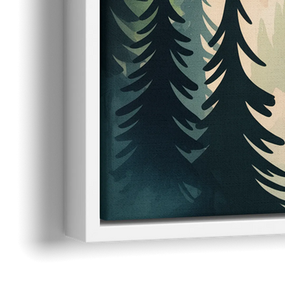 Capilano Suspension Bridge - Close-Up White Frame Canvas