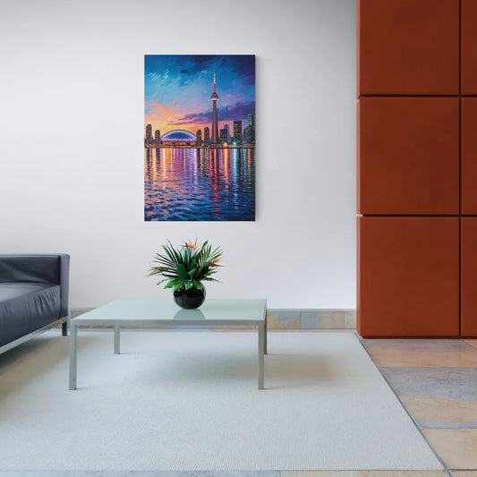 Polson Pier Toronto View - Canvas Wall Art Living Room