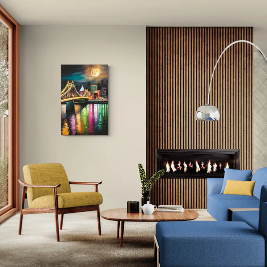 Memphis Vibrant Nightlife - Canvas Wall Art Living Room