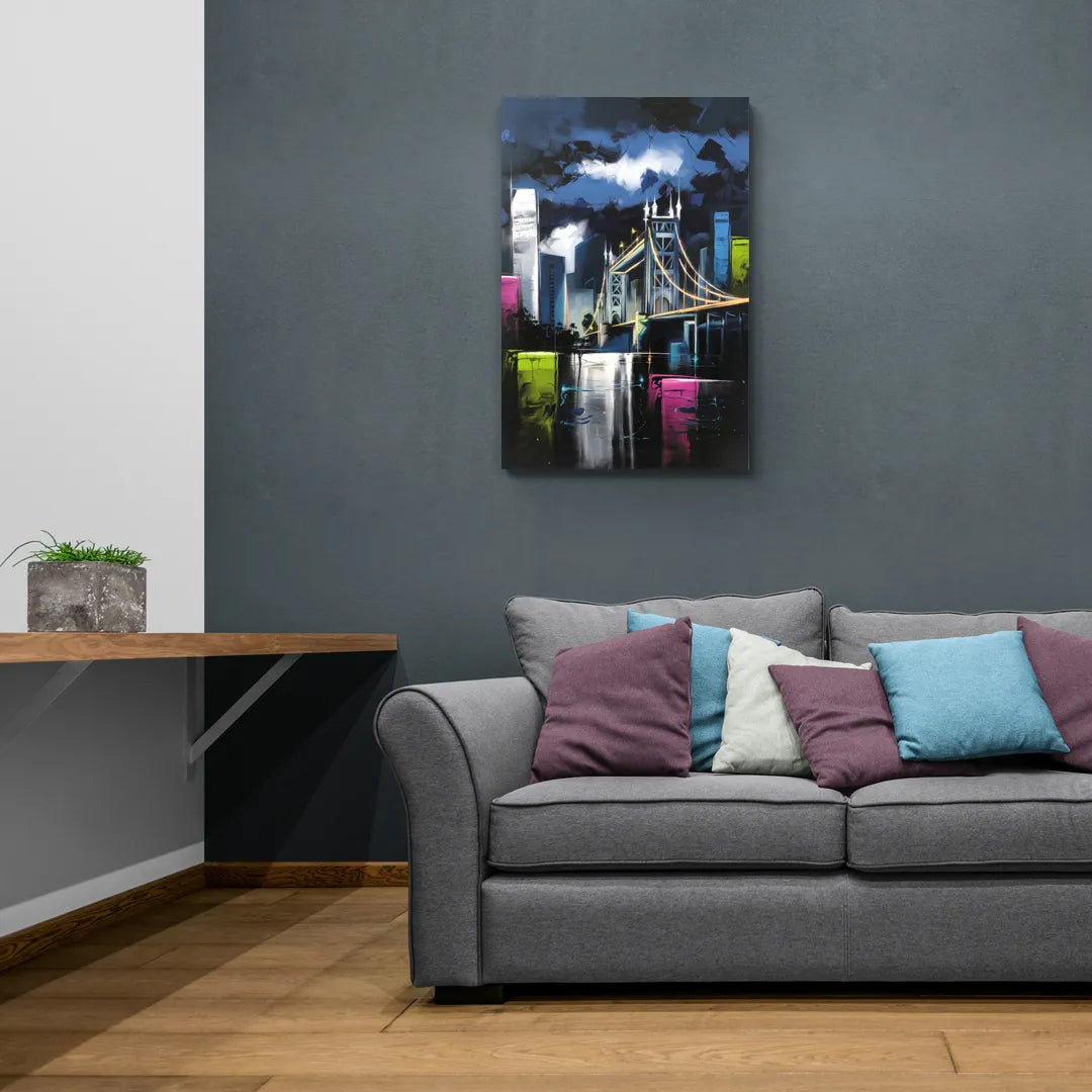 Sacramento Urban Street Art - Canvas Wall Art Living Room
