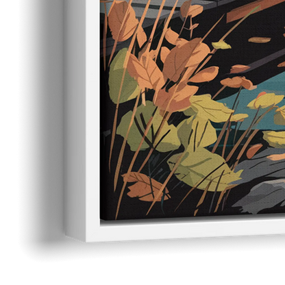 Ontario Lakeside Bliss - Close-Up White Frame Canvas