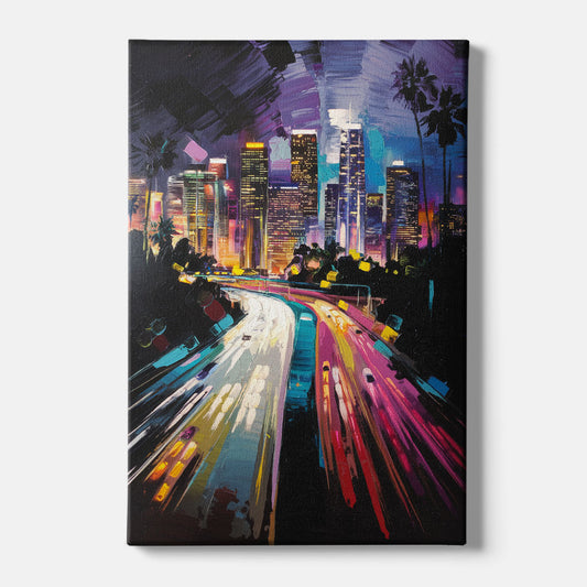 Los Angeles Urban Cityscape - Canvas Wall Art